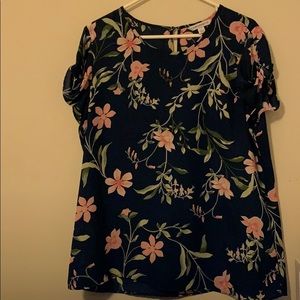 Counterparts navy blue Floral blouse